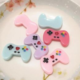 Decorative Figurines 8pcs 29 18mm Miniature Game Controller Flatback Resin Cabochon Kawaii Flat Cabochons DIY Craft Decoration Hair Bows