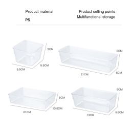 Multifunctional Wear-resistant Cosmetics Organiser Transparent Drawers Plastic Storage Box Anti-drop Kitchen Home Storage Box