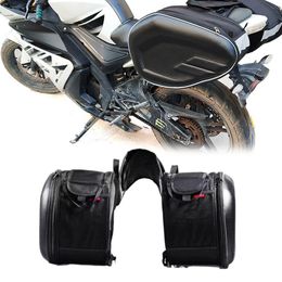 Motorcycle Waterproof Saddle Bag + Rain Cover One Pair Motorcycle Side Helmet Riding Travel Bags