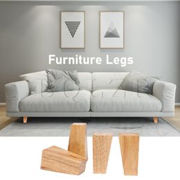 BQLZR 4 Pieces Wood Colour Unfinished Square Solid Wooden Sofa Legs for Furniture 4.72Inch