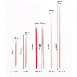 10/50/100pcs Nail Cuticle Pusher Orange Wood Sticks Nail Manicures Remover Wooden Design Nail Gel Polish Drawing Stick for Nail