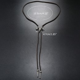 Bolo Tie Punk Shirts Chain Lucky Knot Collar Necklaces Long Neckties Pendant Y1UA