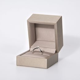 ANZIW Jewelry Storage Box Leather Silk Cloth Display Holder Show Case Gift Packaging Boxes Organizer for Ring Pendant Bracelets