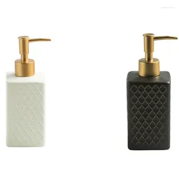 Storage Bottles Square Standing Ceramics Soap Dispenser Shampoo For Bathroom And Kitchen