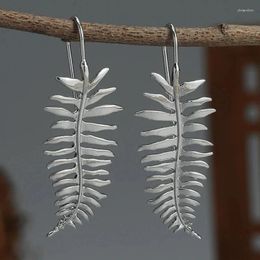 Dangle Earrings Imitation Silver Colour Leaf Retro For Women Simple And Fashionable Creative Matching Daily Life Party Elegant Style