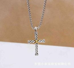 Necklace Dy Cross Men Women Luxury Designer x Thread Pendant Fashion Line Retro Wear Necklaces Birthday Gift4615442