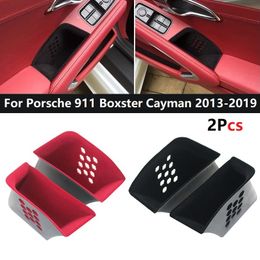 Stowing Tidying ABS+Flocking Fit For Porsche 911 Boxster Cayman 2013-2019 Car Door Armrest Handle Organiser Storage Box