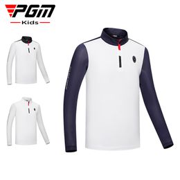PGM Golf Boys Long Sleeve T-Shirts Summer Kids Clothing Anti-Sweat Breathable Quick Dry YF601 Wholesale