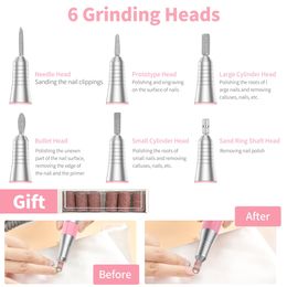 30000RPM Nail Drill Machine Electric Nail Drill Professionals Manicure Milling Cutter Sets Nail File Gel Polish Remover Sander