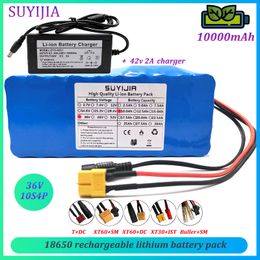 36V 10S4P 18650 Rechargeable Lithium Battery Pack 10AH Large Capacity Electric Bicycle Electric Scooter 42V 2A Charger BMS Board