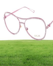 clear lens glasses New sunglasses ladies trend flat mirror New rhinestone ladies trend flat mirror Europe and America Big brand an5548195