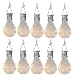 10X Solar Light Bulbs Outdoor Waterproof Garden Camping Hanging LED Light Lamp Bulb Globe Hanging Lights for Home Yard Christmas H7924111