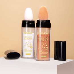 Hello Kiss Shimmer Highlighter Powder Stick Not-sticky Brighten Natural Sparkle-Highlighter Makeup Cosmetic for Face Body Makeup