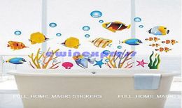 DIY tropical fish wall stickers decal for kids home decor removable Baby nursery bathroom Walls art mural Vinyl decals stickers wa8241710