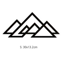 Nordic Wooden Mountains Wall Sticker For Living Room Decor Mountains Vinyl Mural Decal Bedroom Wood Decorative Sticker Muraux