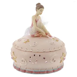 Decorative Figurines Jewelry Box Girl Music Mother Vintage Decor Household Resin Valentine's Day Gift