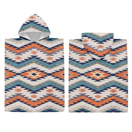 Customised Microfiber Bath Beach Towel Hooded Robe Poncho for Swim Beach Surf Adults Children Bathrobe Beachwear Robe De Plage
