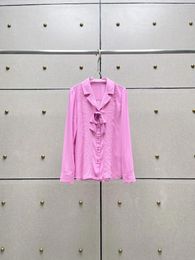 Women's Blouses Custom Dyed Early Spring Vintage Lapel Shirt