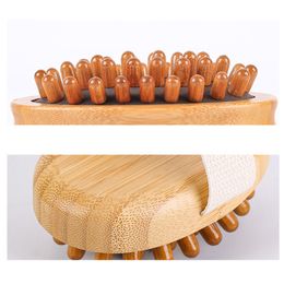 Bamboo Wooden Massager Body Brush Handheld Anti Cellulite Cleaning Brush Relieve Tense Muscles for Head Scalp To Drop Shipping