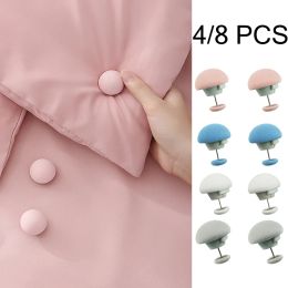 New 4/8pcs for Slip-resistant Clips Bed Sheet Blanket Clip Clothes Pegs Covers Fastener Clip Holder Mushroom Quilt Stand Clip