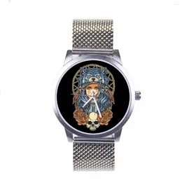 Wristwatches Skeleton Electronic Watch Men Wrist Original Unique Universal Watches Quartz Movement Hand Clock Accessories Individuality Rose