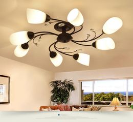 Modern Led Chandelier Rotate Flower Lighting Fixture Coffee Cafe Lamp Stainless Steel Calla Lily Luminaire White Luster5674995