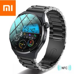 Watches Xiaomi 2024 NFC Smart Watch Men GT3 Pro AMOLED 390*390 HD Screen Heart Rate Bluetooth Call IP68 Waterproof SmartWatch For Huawei