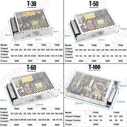 MZMW T-50 Triple Output Switching Power Supply 50W AC 110V 220V DC T-50A T-50B T-50C T-50D 5V 12V 15V 24V -5V -12V Driver SMPS