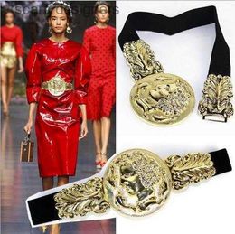 Belts New Belt Luxury Desiger Belt Women Lady Meatal Elastic Belts Fashion Accessory Waist Belts Wide Belts Stretch Waistband Women Dress Belt Y240411