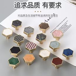 Handles Drawer Cabinet Furniture Kitchen Handles for Cabinet Knob Door Drawer Furniture Kitchen Knob Hexagonal Type Diamond