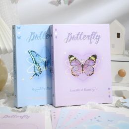 IFFVGX Butterfly A5 Binder Photocard Holder Kpop Idol Photo Albums Photocards Collect Book Album for Photographs Cute Stationery