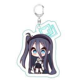 Blue Archive Keychain Man Anime Key Chain Women Key Holder Couples Keyring Funny Key Ring Pendant Zinc Alloy Porte Clef