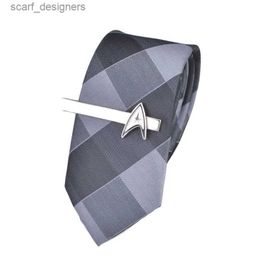 Tie Clips Star Tie Clips High-quality Mens Gifts Daily Business Suit Shirt Ties Accessories Classic Trendy Copper Necktie Clip Y240411