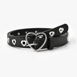 Belts Women Fashion Accessory Stylish Heart-shaped Buckle Women's Jeans Belt With Adjustable Length Hollow Decorative For Fashionable