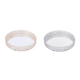 Storage Boxes Cosmetic Jewellery Round Tray Makeup Tool Brushes Organiser