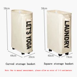 Laundry Basket Storage Organizer, Clothing Storage, Handle Pulley, Dirty Clothes, Yoga Mat Organizer, Household Sorter, Oxford