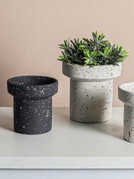 Creative cement flower pot Nordic simple trend green plants succulent pot vase home room decoration ins home decoration 240329