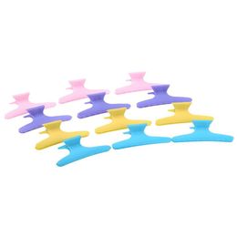Hair Clips Whole 12Pcs Fashion Plastic Colorf Hairdressing Tool Butterfly Claw Salon Section Clip Clamps Hairpin Styli2319887 Drop Del Otgn5