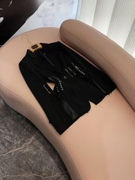 Spring Autumn Black Solid Colour Lace up Waist Blazers Long Sleeve Notched-Lapel Buttons Single-Breasted Outwear Coats O3G301961