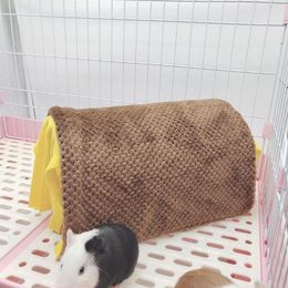 1pc Small Animal Tassel Tunnel Nest Multi-functional Passage Habitat Hideaway House For Hamster Guinea Pig Rabbit Accessories