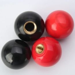 YK910 Black Red Bakelite Ball Lever Knobs Brass Screw Nut Grip Handles Of Furniture Or Machine Tool Replacement