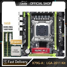 Motherboards X79 LGA2011 Motherboard Kit With E5 2630V2 Processor DDR3 2*8G=16GB RAM Dual Channel M.2 LGA 2011 Mother Board Xeon Assembly Kit