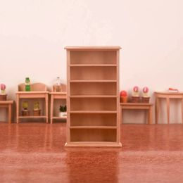 1:12 Dollhouse Miniature Wooden Display Case Bookshelf Bookcase Storage Cabinet Locker Furniture Model Dolls House DIY Decor Toy