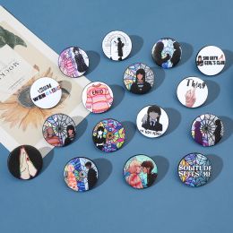 Wednesday Addams Enamel Pin Horror Punk TV Show Badge Brooch Backpack Pin Unique Halloween Costume Accessory