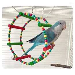 Other Bird Supplies Round Swing Toy Birdcage Hangable Perches Cage Chewing Budgies Exercise Entertainment Pecking