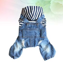 Dog Apparel Suspenders Pet Clothes Denim Small Spring Summer Clothing Jumpsuit Clotes Jean Jackets