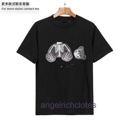 High end Designer clothes for Pa Angels Bear Cartoon Mens and Womens Tshirts Angels Loose Short sleeved Couple Top with trademark tag original 1:1 quality