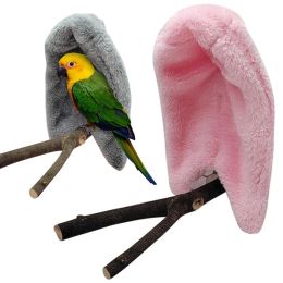 Animals 1 Pcs Soft Plush Bird Hammock Winter Windproof Bird Parrot Cage Hanging Bed Parakeet Cave Hideout Tent Pet Birds Nest Supplies