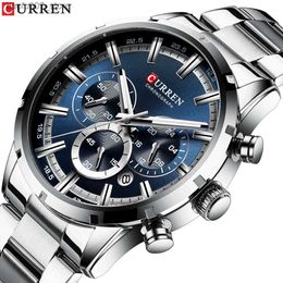 Wristwatches Relaxo Masculino CURREN Hot Fashion Mens Top Luxury Watch Quartz Watch Mens Waterproof Time Code Watch