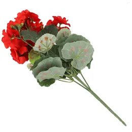 Decorative Flowers Artificial Geranium Red Pink For Home Decor Wedding Decoration DIY Craft Garland Gift Accessories